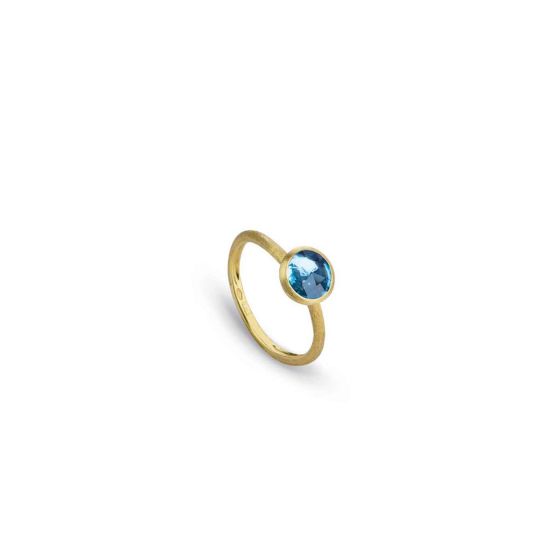Marco Bicego Jaipur Color Yellow Gold Blue Topaz Ring AB471 TP01 Y 02