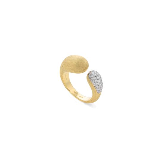 Marco Bicego Lucia 18K Yellow Gold and Diamond Kissing Ring AB598 B YW Q6