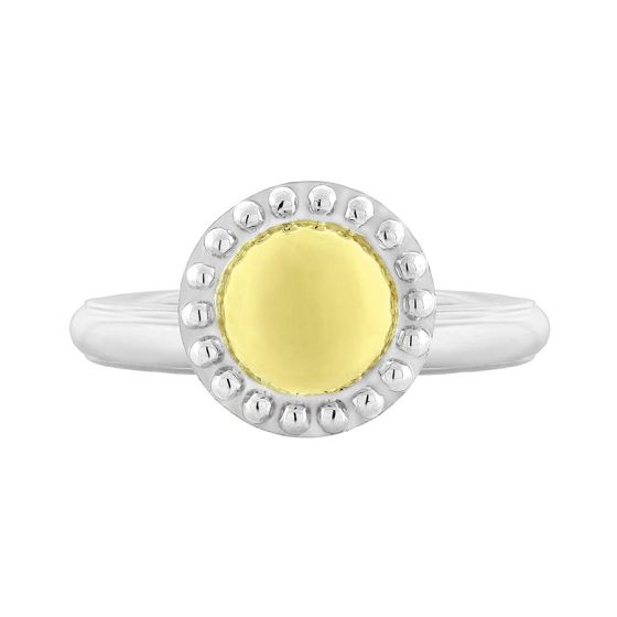 Charles Krypell Silver Round Fire Fly Ring 3-6970-FFSG