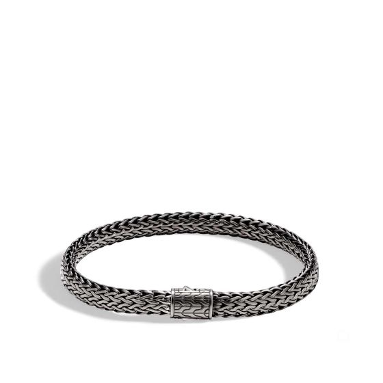 John Hardy Silver Men's Classic Chain 6.5MM Silver Icon Bracelet