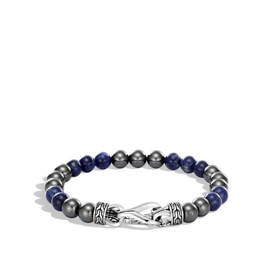 John Hardy Men's Asli Classic Chain Link Bead Silver Bracelet 