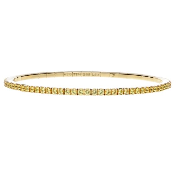 Roberto Demeglio "Extensible" 18K Yellow Gold Stretch Yellow Sapphire Tennis Bracelet