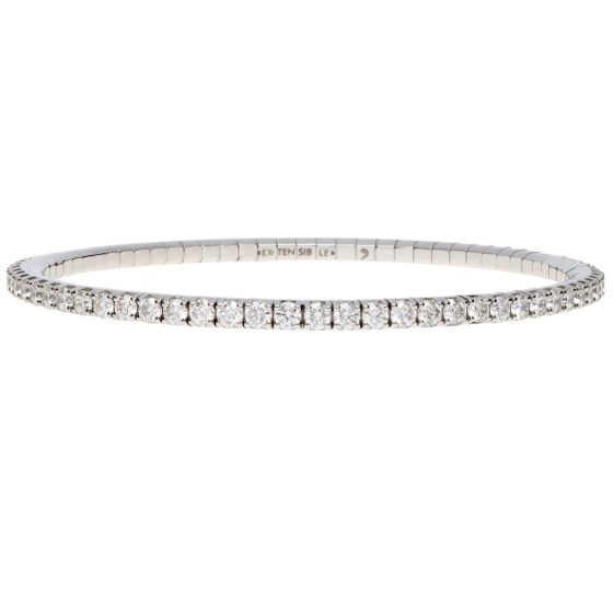 Roberto Demeglio "Extensible" 18K White Gold Stretch Diamond Tennis Bracelet