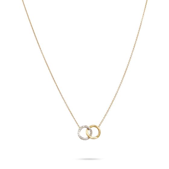 Marco Bicego Delcati 18K Yellow Gold & Diamond Circle Link Pendant CB1803 B YW Q6
