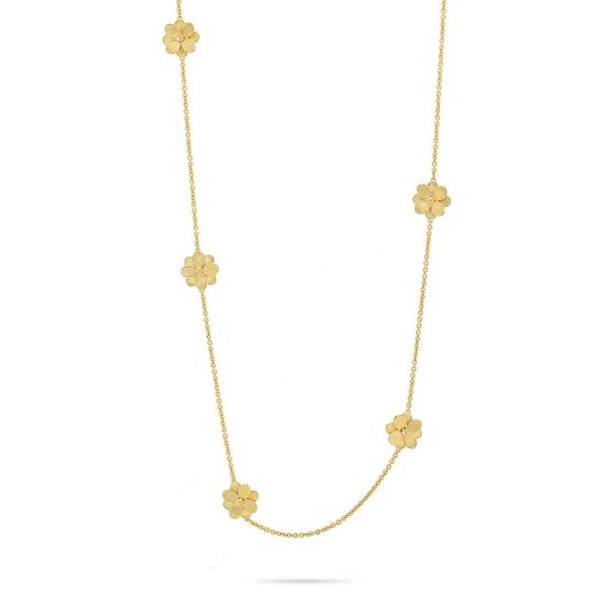 Marco Bicego Petali 18K Yellow Gold Long Flower Necklace CB2472 Y 02