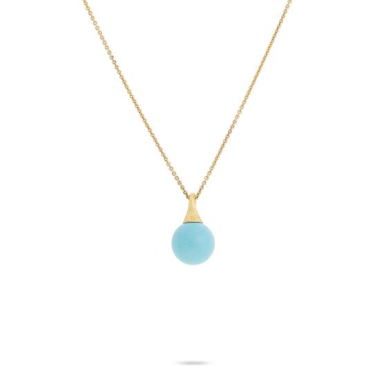 Marco Bicego Africa Boules 18K Yellow Gold and Turquoise Pendant CB2493 TU Y 02