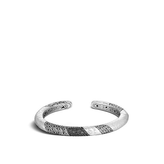 John Hardy Classic Chain 6.5MM Hammered Silver Kick Cuff