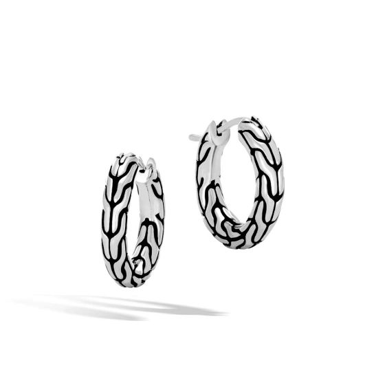 John Hardy Classic Chain Sterling Silver Small Hoop Earrings