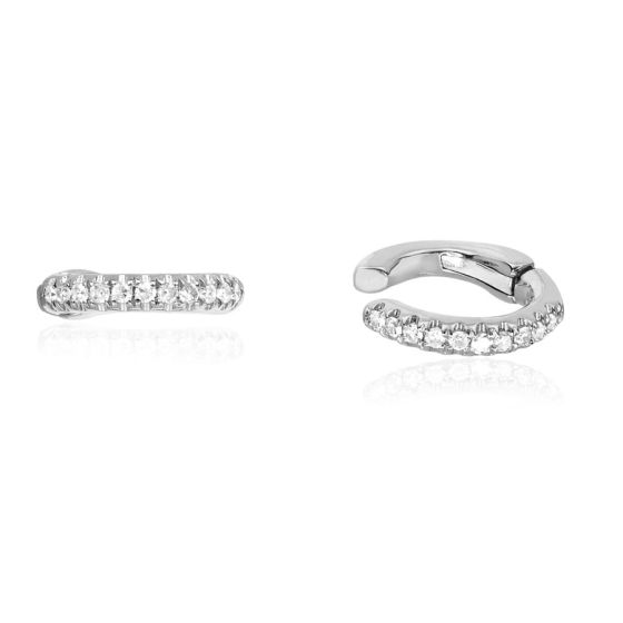 EF Collection 14k White Gold Diamond Ear Cuff (No Piercing) EF-60146S-WG