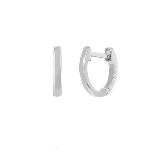 EF Collection 14K White Gold Mini Huggie Earring EF-60426