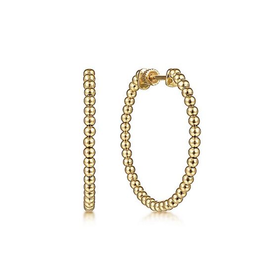 Gabriel & Co. 14K Yellow Gold 30mm Bujukan Classic Hoop Earrings EG13929Y4JJJ
