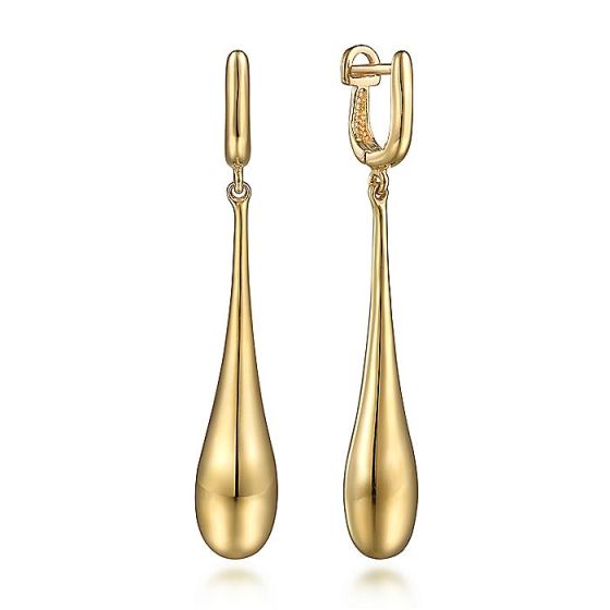 Gabriel & Co. 14K Yellow Gold Long Teardrop Earrings EG14385Y4JJJ