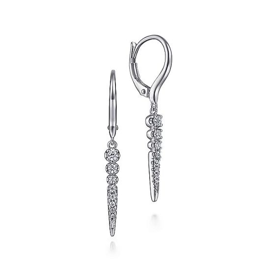 Gabriel & Co. 14K White Gold Diamond Spike Drop Earrings EG14515W45JJ