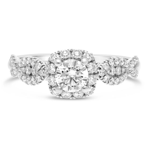Cushion Diamond Halo Engagement Setting