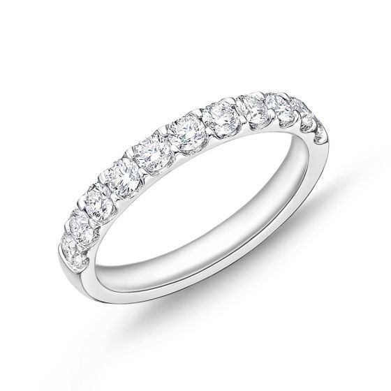 Memoire Odessa Diamond 18K White Gold Wedding Band EROD205