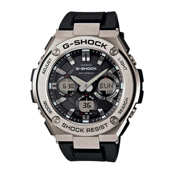 G-Shock Stainless Steel & Black Resin Men's Watch