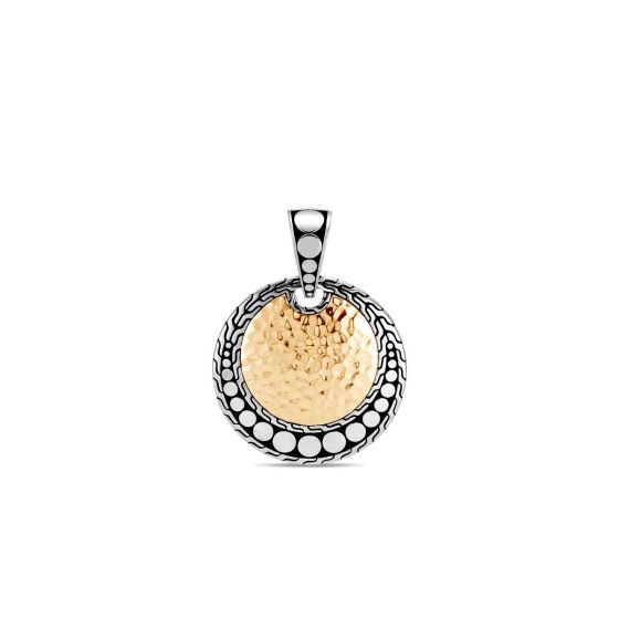 John Hardy Women's Dot 18K Yellow Gold & Sterling Silver Hammered Round Enhancer HZ30071