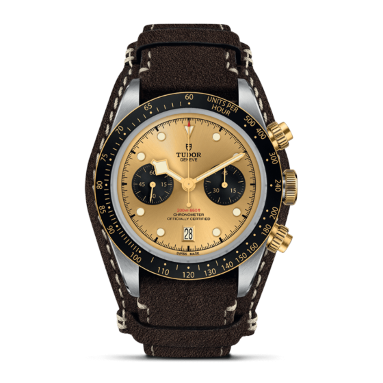 TUDOR Black Bay Chrono S&G 41 mm steel case, Brown leather strap M79363N-0008