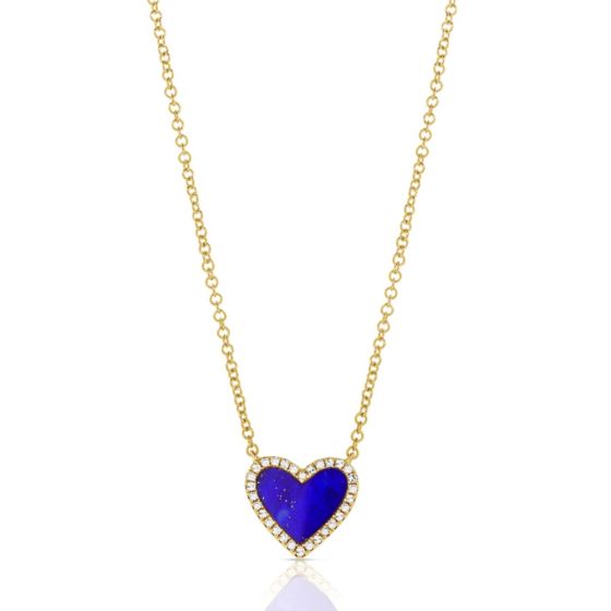 James Free 14K Yellow Gold Lapis Diamond Pendant 