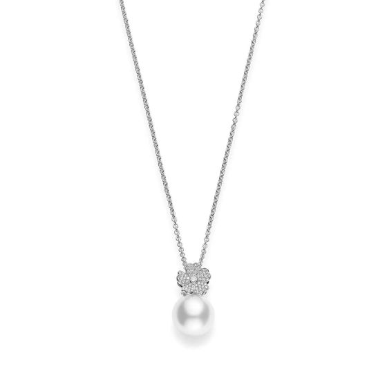 Mikimoto Diamond Cherry Blossom & South Sea Pearl Pendant MPA10285NDXW