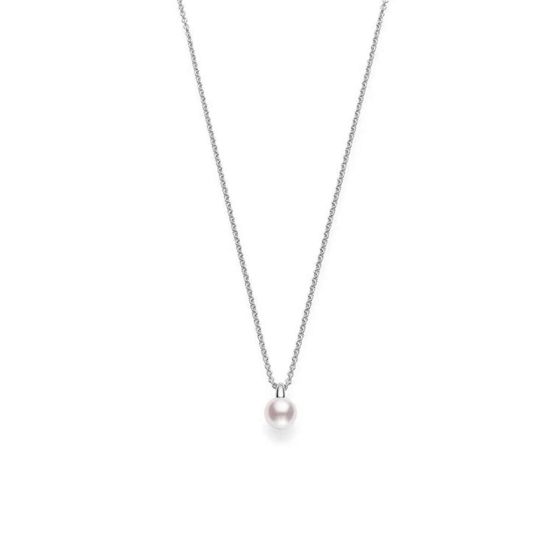 Mikimoto 18K Single 8.5mm Akoya Pearl Pendant Necklace MPA10305AXXW