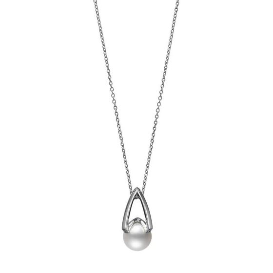 M Collection White Gold Akoya Cultured Pearl Pendant MPA10380ADXW