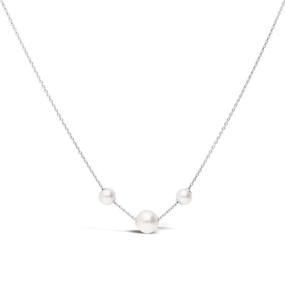 Mikimoto Akoya Pearl Station Necklace 5.5mm A+