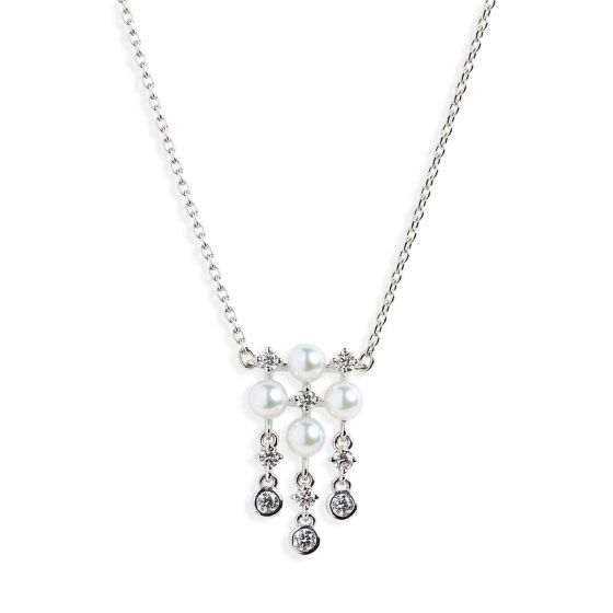 Mikimoto 18K White Gold Chandelier Pendant With Akoya & Diamonds MPQ10083ADXW
