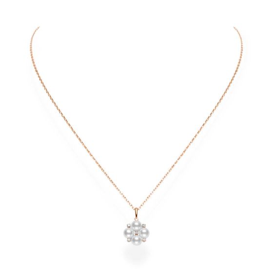 Mikimoto Akoya Cultured Pearl Pendant With Diamonds In Rose Gold MPQ10086ADXZ