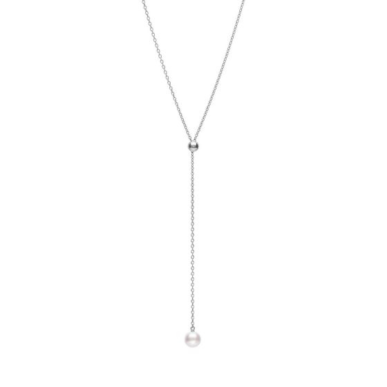 Mikimoto 18K White Gold Akoya Lariat Necklace MPQ10102AXXW