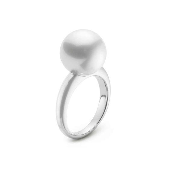 Mikimoto 12mm Akoya Pearl Ring With 18K White Gold Band MRA10239NXXW
