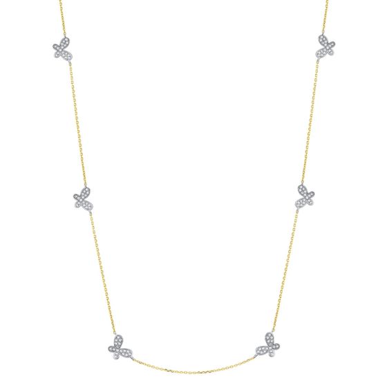 James Free 14K Yellow and White Gold Diamond Butterflies by the Yard