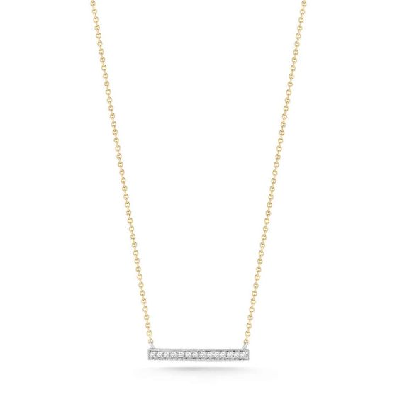 Dana Rebecca 14K Yellow Gold Small Diamond Bar Necklace N302-YELLOW-18