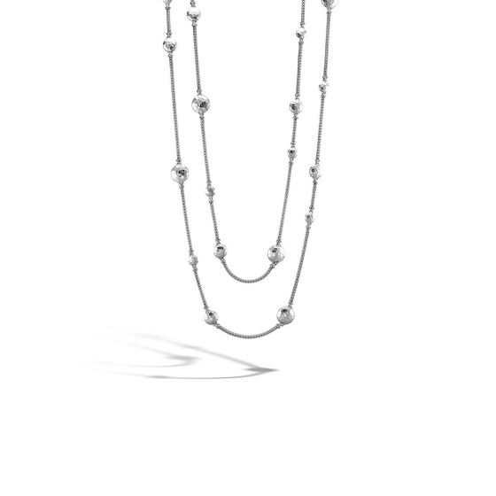John Hardy Dot 2MM Hammered Silver Long Necklace