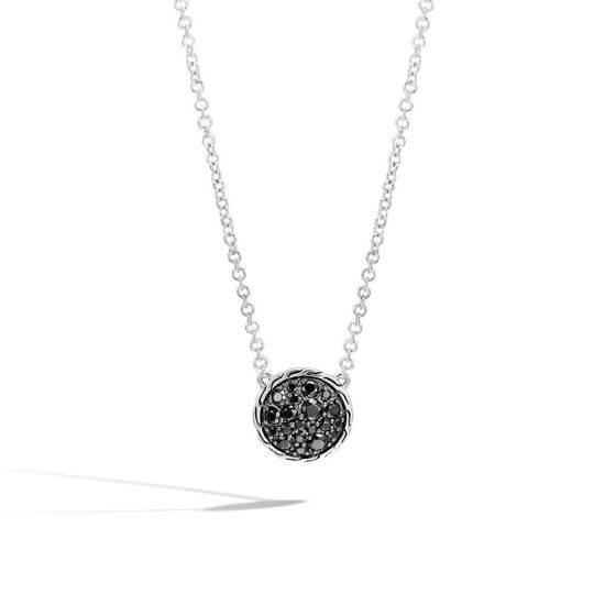 John Hardy Classic Chain Silver Black Gemstone Necklace NBS903954BLSBN
