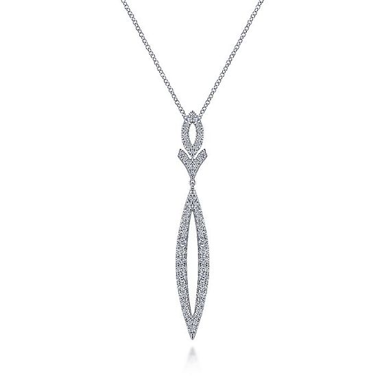Gabriel & Co. 14K White Gold Diamond Lariat Necklace NK6652W45JJ