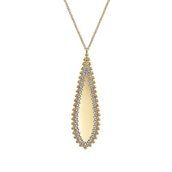 Gabriel & Co. 14K Yellow Gold Bujukan Diamond Necklace NK7280Y45JJ