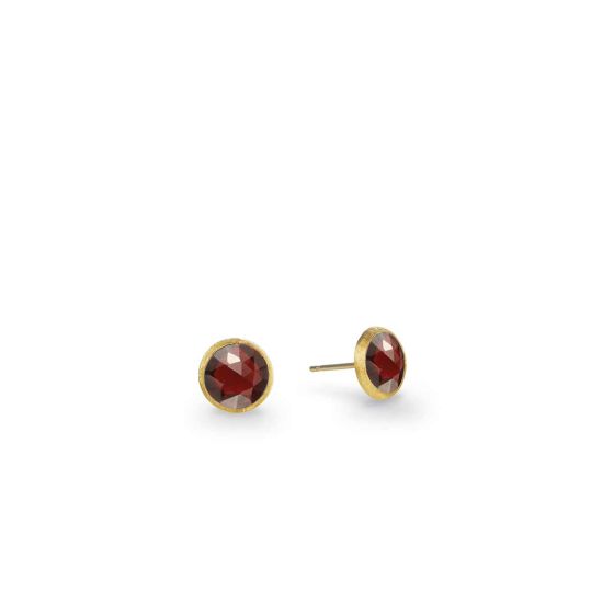 Marco Bicego Jaipur Color 18K Yellow Gold & Garnet Petite Stud Earrings OB957 RG01 Y 02