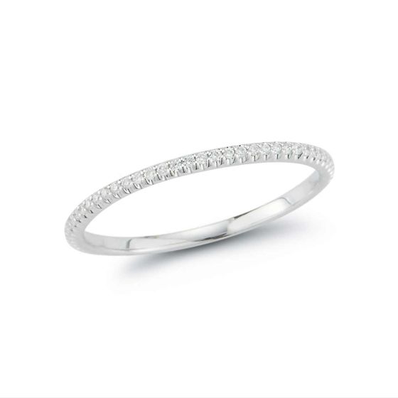 Dana Rebecca 14K White Gold Slim Diamond Eternity Ring R1489-WHITE
