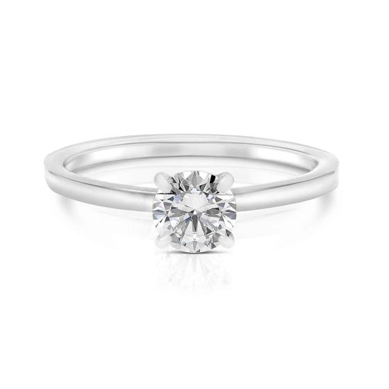 Momenti 14K White Gold 0.70 ct Round Brilliant Diamond Solitaire Ring