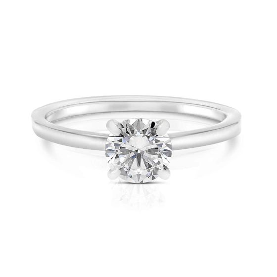 Momenti 14K White Gold 0.90 ct Round Brilliant Diamond Solitaire Ring