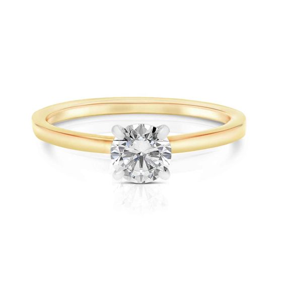 Momenti 14K Yellow Gold 0.70 ct Round brilliant Diamond Solitaire Ring