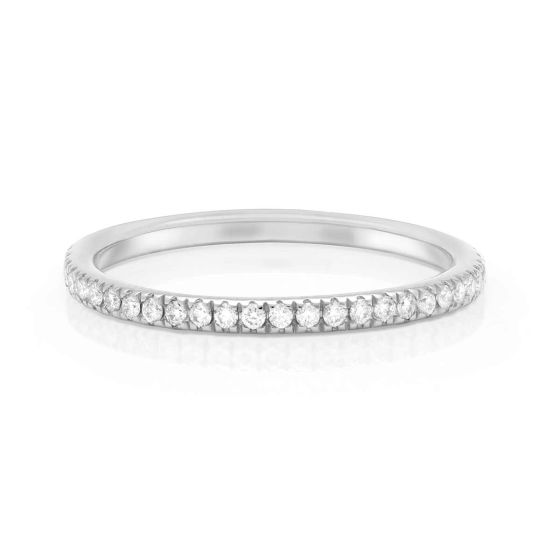 Momenti 14K White Gold Diamond Band 