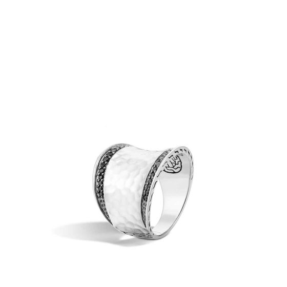 John Hardy Classic Chain Hammered Silver Saddle Ring