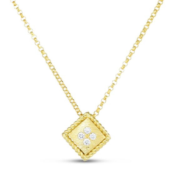 Roberto Coin 18K Yellow Gold Palazzo Ducale Diamond Pendant Necklace