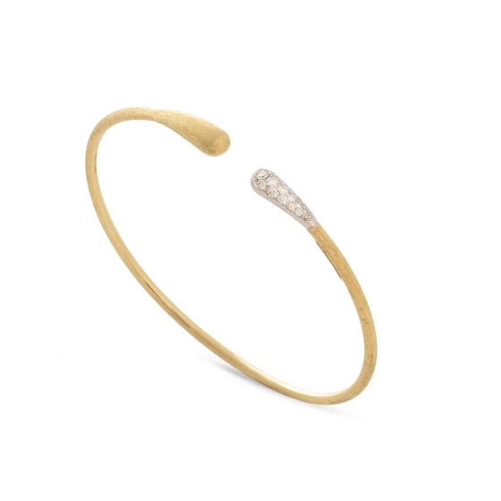 Marco Bicego Lucia 18K Yellow Gold and Diamond Kissing Cuff SB109 B YW Q6