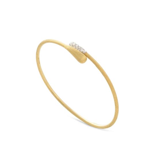 Marco Bicego Lucia 18K Yellow Gold and Diamond Hugging Cuff SB110 B YW Q6