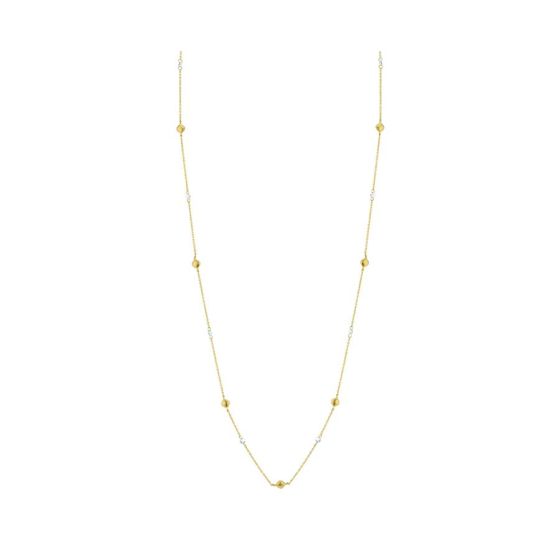 Sloane Street Yellow Gold Diamond Station Necklace SS-CH022E-WD-Y