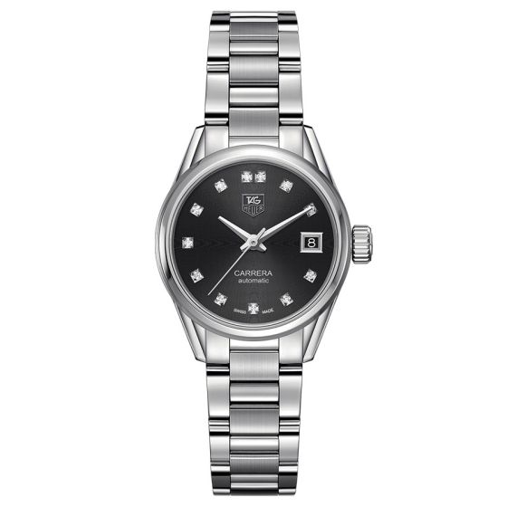 Tag Heuer Ladies' 28mm Carrera Automatic Calibre 9 Watch WAR2413.BA0776 - 1 Left