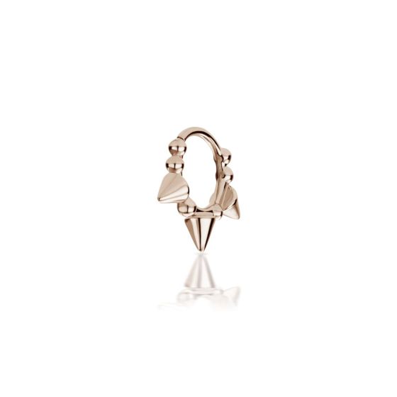 Maria Tash Rose Gold Granulated 3 Spike Earring XR3SPG65
